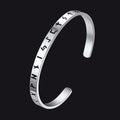 Norse Viking Runes Bangle Cuff Bracelet For Men