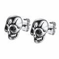 Gothic Skull Stud Earrings For Men Halloween Gift