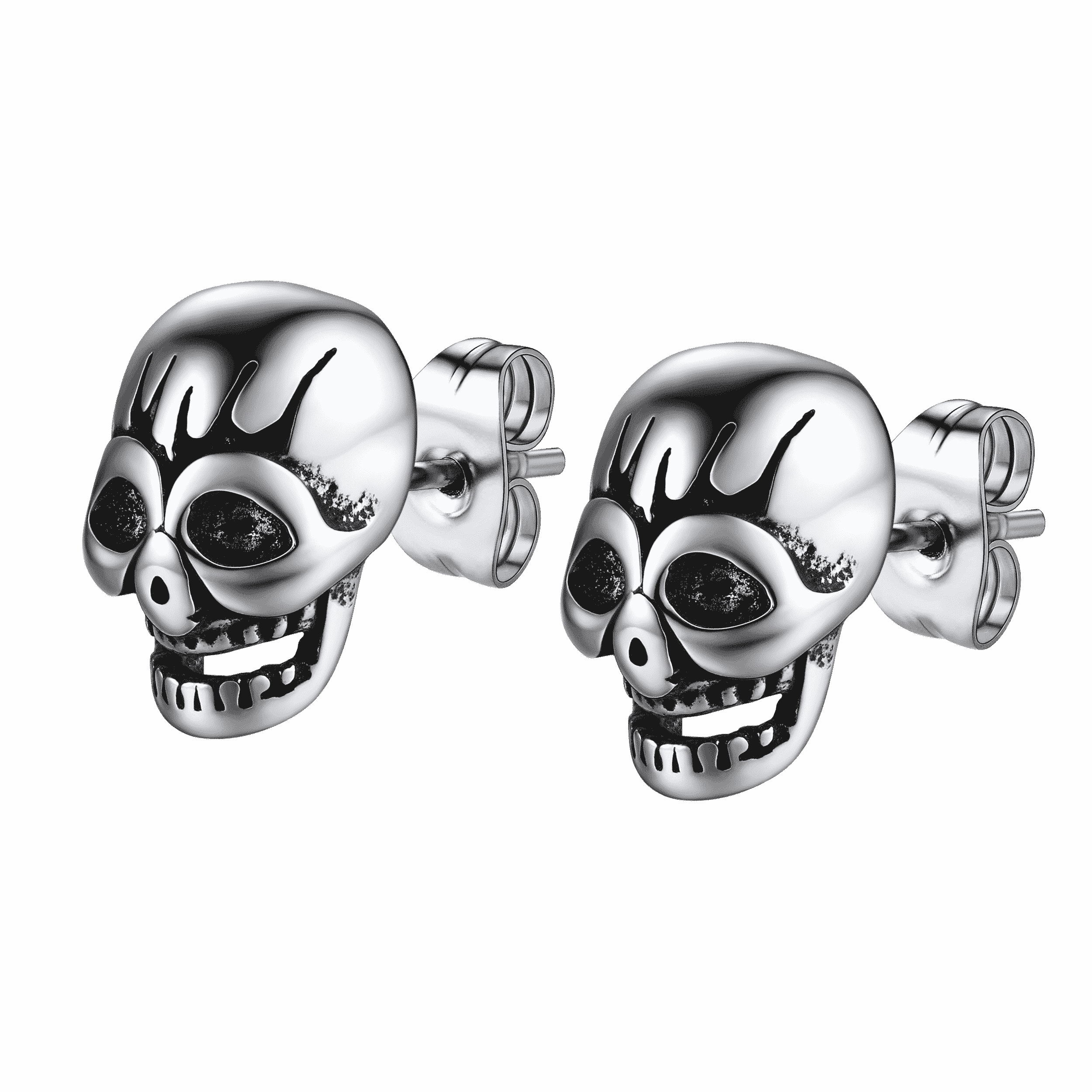 Gothic Skull Stud Earrings For Men Halloween Gift