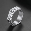 Norse Viking Hexagon Runes Band Ring For Men