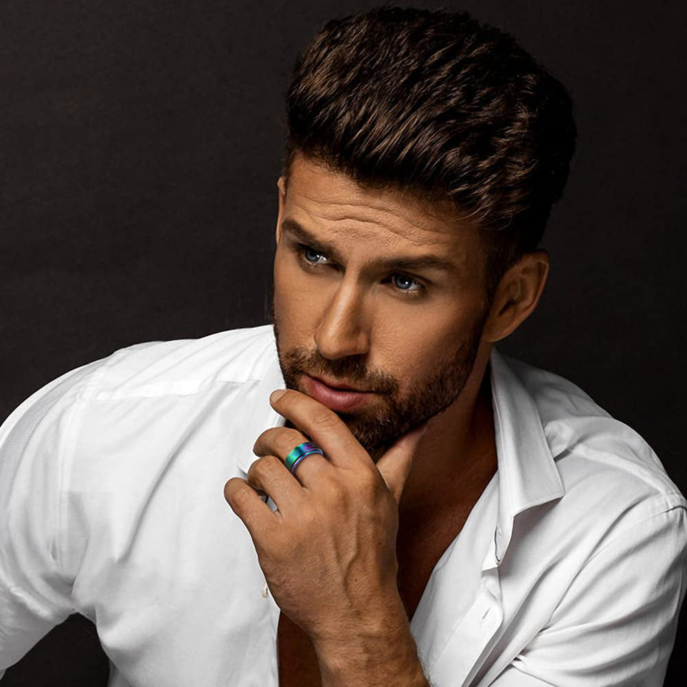 Celtic Knot Fidget Band Ring for Anxiety for Men