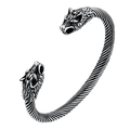 Viking Wolf Head Arm Ring Cuff Bracelet For Men