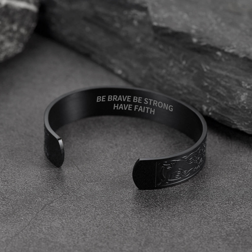 Custom Celtic Knot Cuff Bracelet Bangle for Men Women