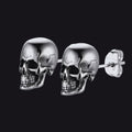 Gothic Punk Skull Stud Earrings For Men