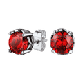 Celtic Ruby Stud Earrings for Men in Stainless Steel