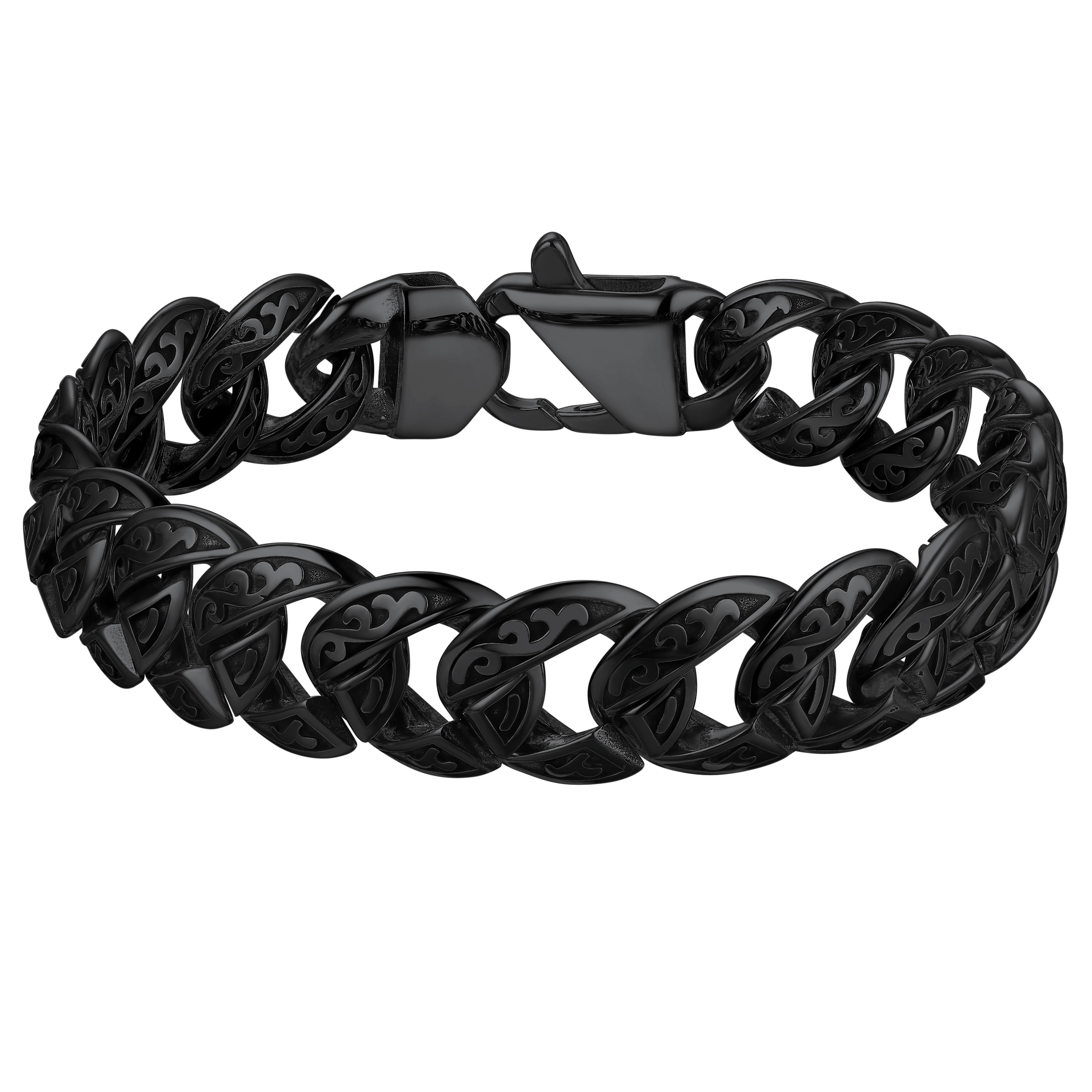 Stainless Steel Celtic Chunky Cuban Link Chain Bracelet for Men