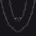 Gothic Thorn Barb Wire Chain Link Necklace Birthday Gift for Men