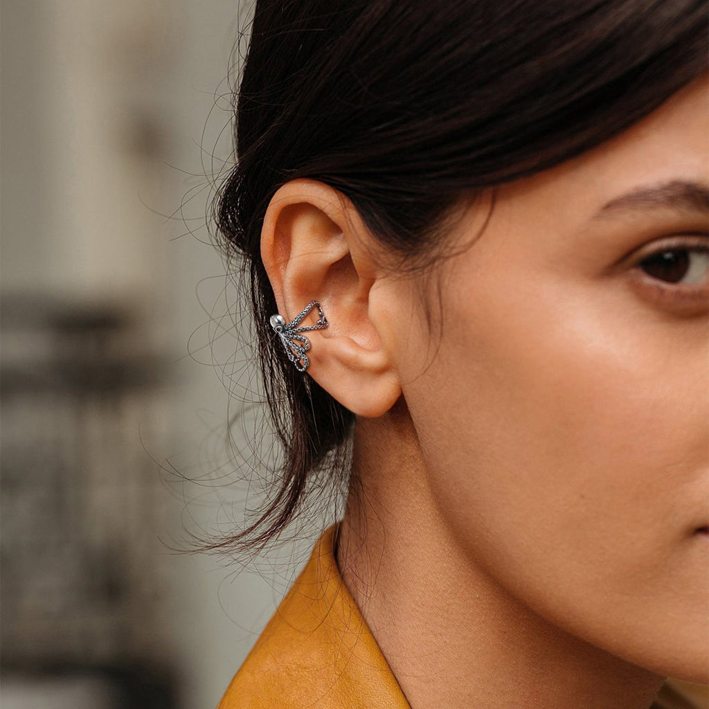 Sterling Silver Octopus Ear Cuff Earring for Men 1PC