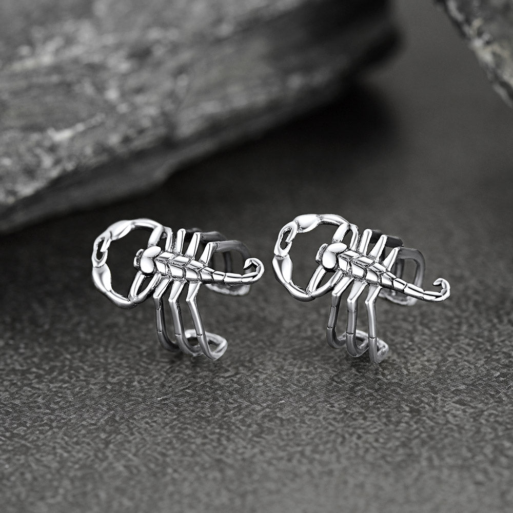 Sterling Silver Scorpion Ear Cuff for Men