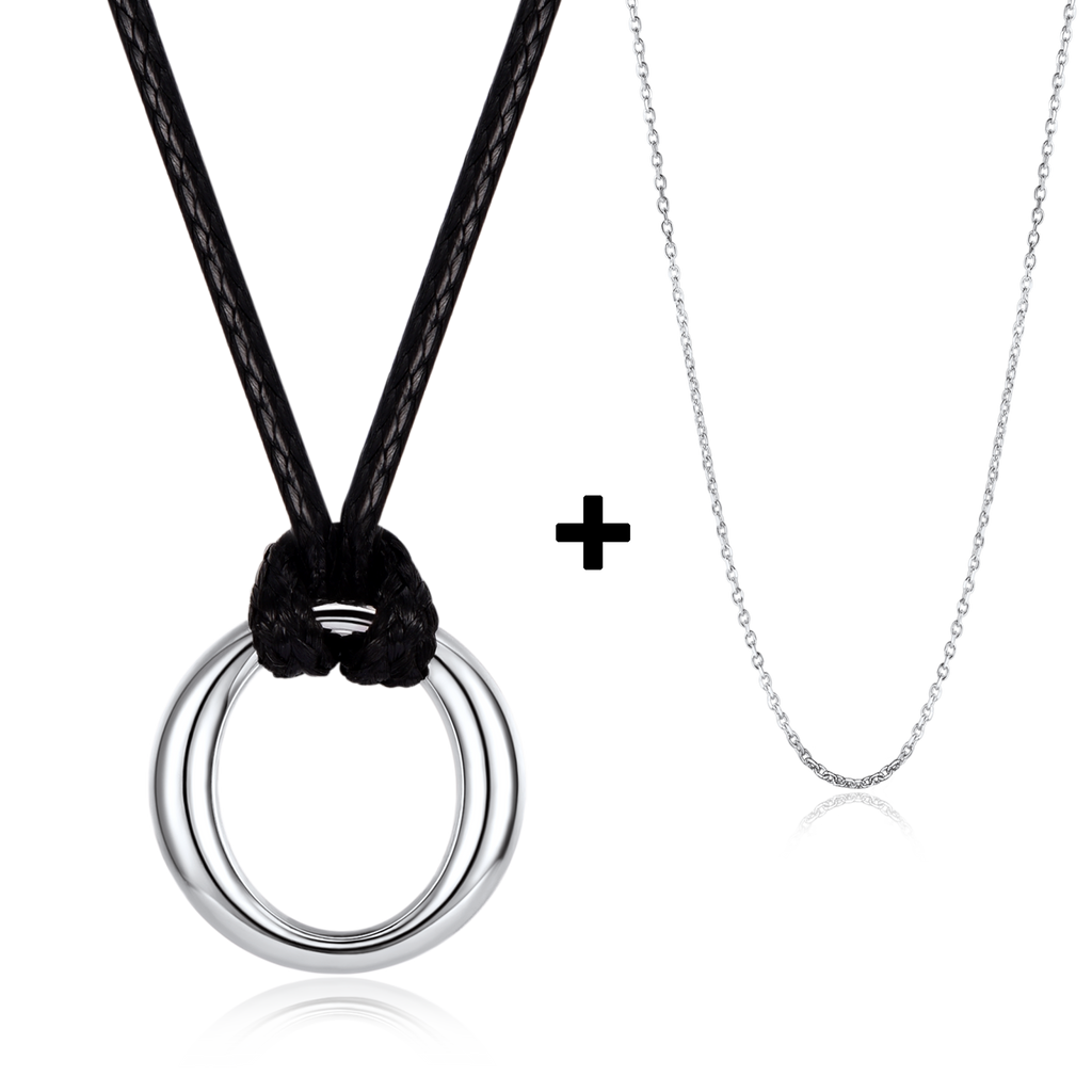 Flash Sale 925 Sterling Silver Circle Necklace for Men
