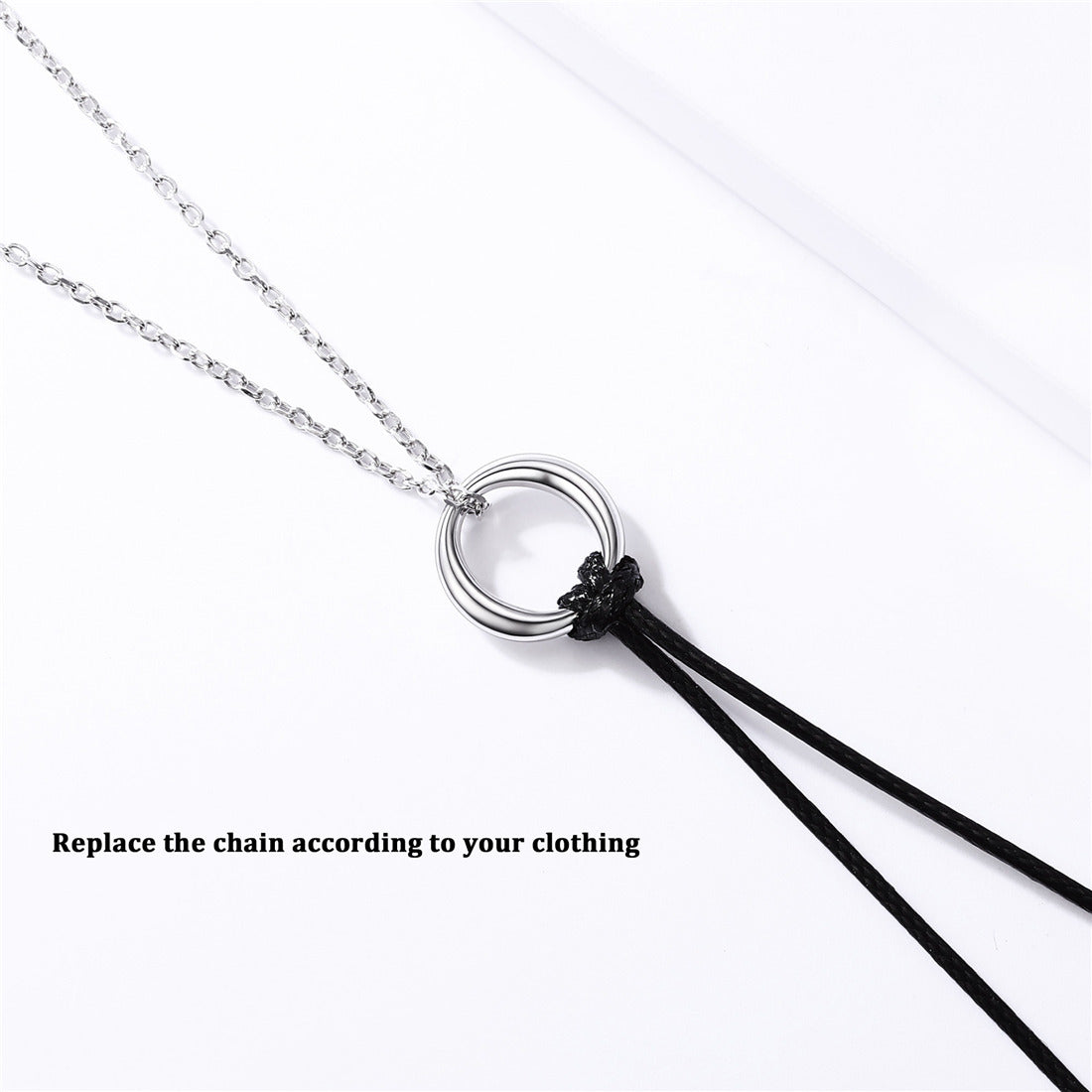 Flash Sale 925 Sterling Silver Circle Necklace for Men