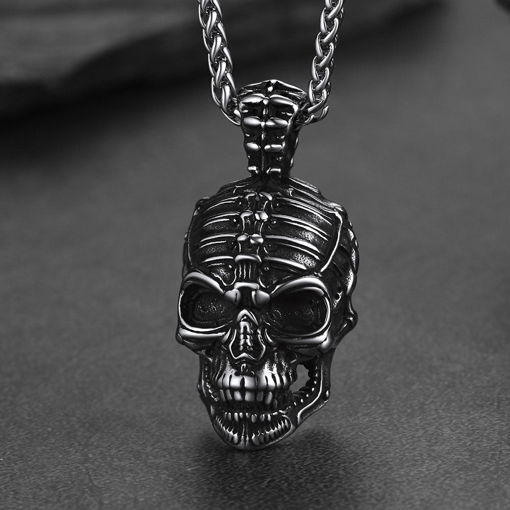 Gothic Skull Necklace Pendant for Men