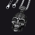 Gothic Skull Necklace Pendant for Men