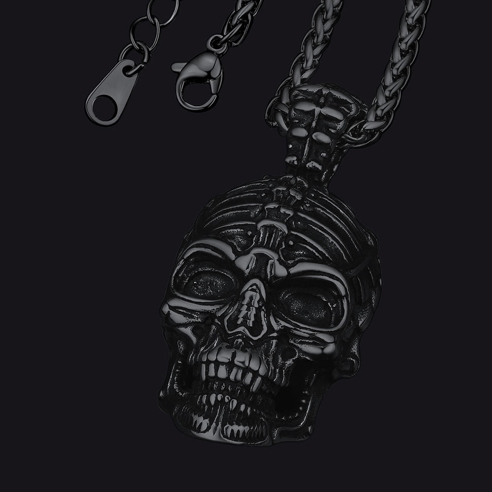 Gothic Skull Necklace Pendant for Men