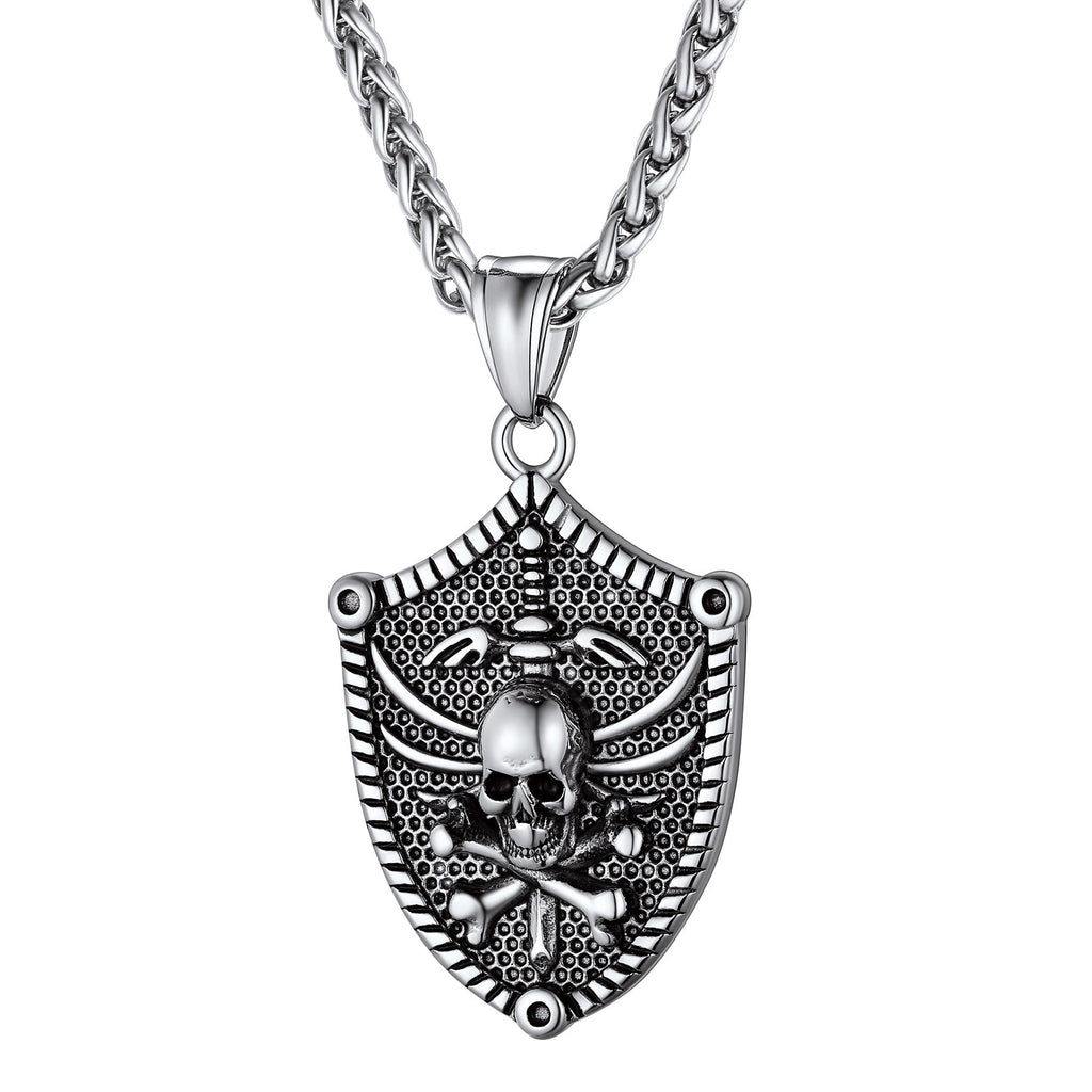 Flash Sale Viking Norse Runes Skull Necklaces for Man Boys