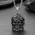 Flying Helmet Skull Antique Necklace for Men