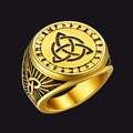 Flash Sale Viking Celtic Trinity Knot Signet Ring for Men