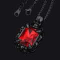 Gothic Skull Dragon Claw Crystal Necklace for Men