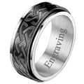 Celtic Knot Spinner Ring Anxiety Rotatable Ring For Men