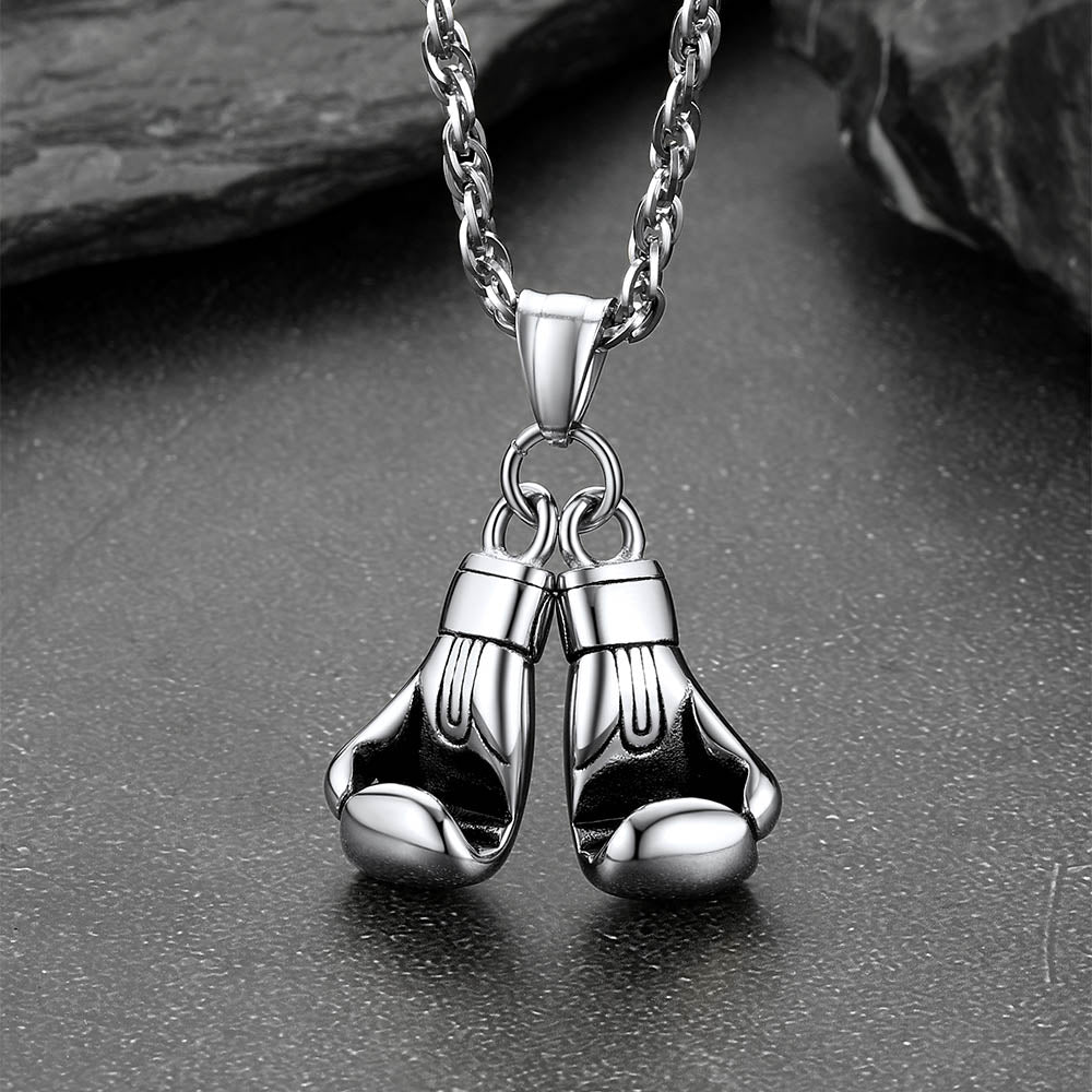 Boxing Gloves Pendant Bodybuilding Pendant Necklace for Men Boys
