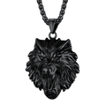 Flash Sale Stainless Steel Fierce Wolf Head Necklace for Man