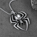 Halloween Skull Spider Necklace For Men