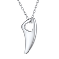 Flash Sale 925 Sterling Silver Wolf Tooth Necklace for Men