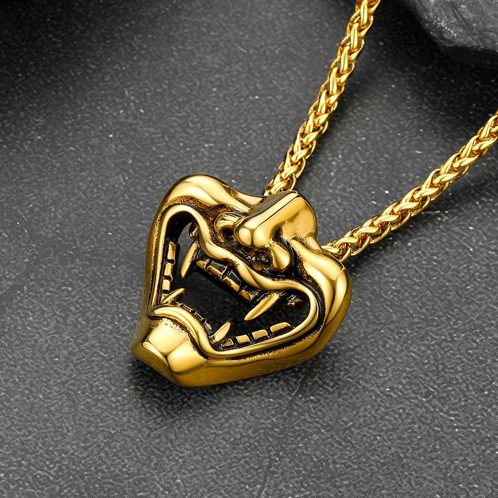 Flash Sale Gothic Devil Joker Necklace for Men