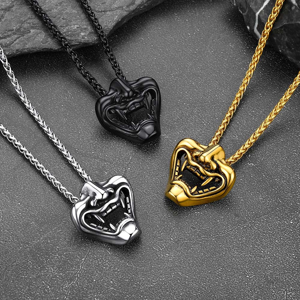 Flash Sale Gothic Devil Joker Necklace for Men