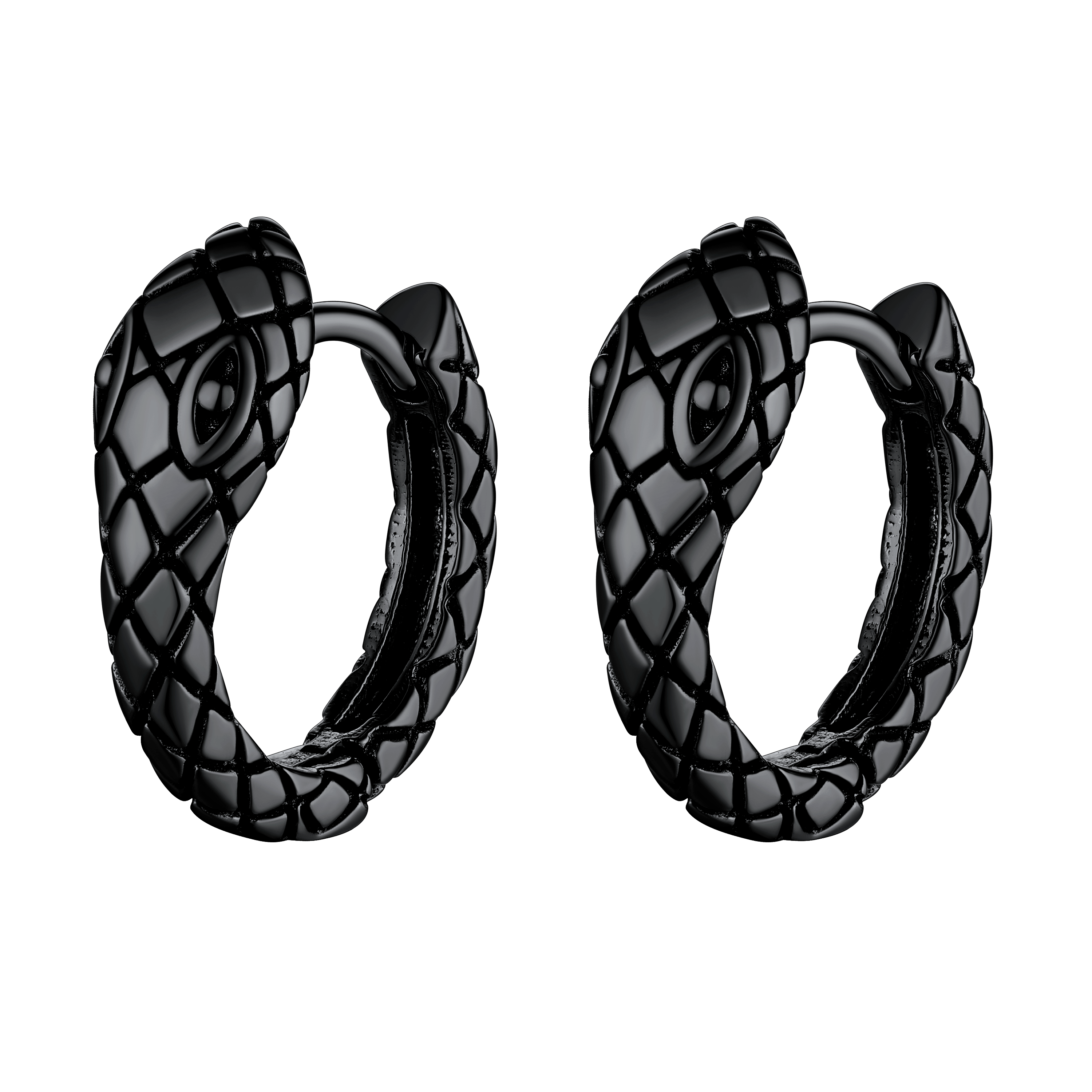 Gothic Snake Huggie Hoop Earrings for Men Women