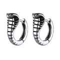 Gothic Punk Snake Hoop Earrings for Men Women