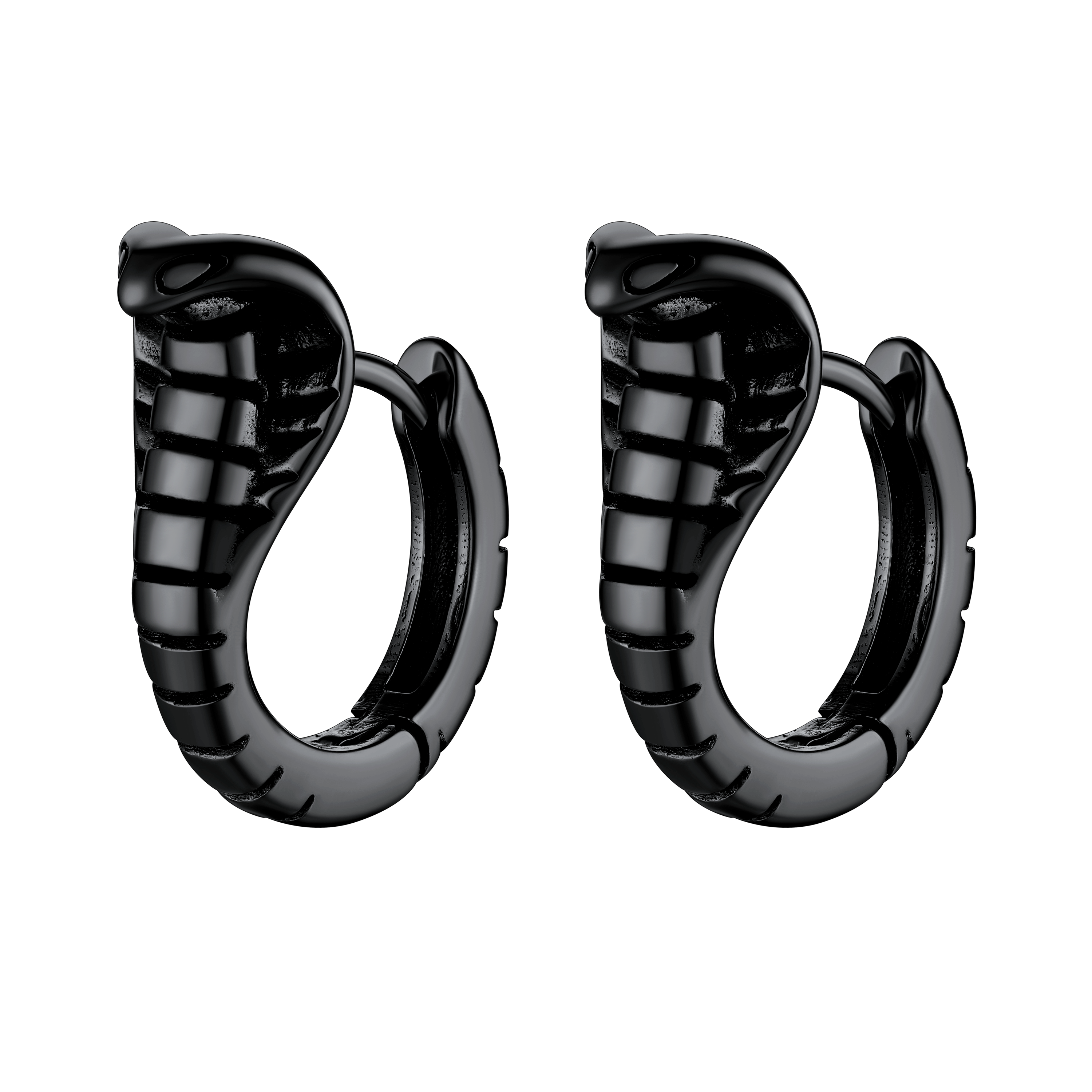 Gothic Punk Snake Hoop Earrings for Men Women