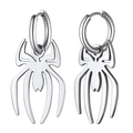 Halloween Spider Drop Hoop Earrings for Men Women