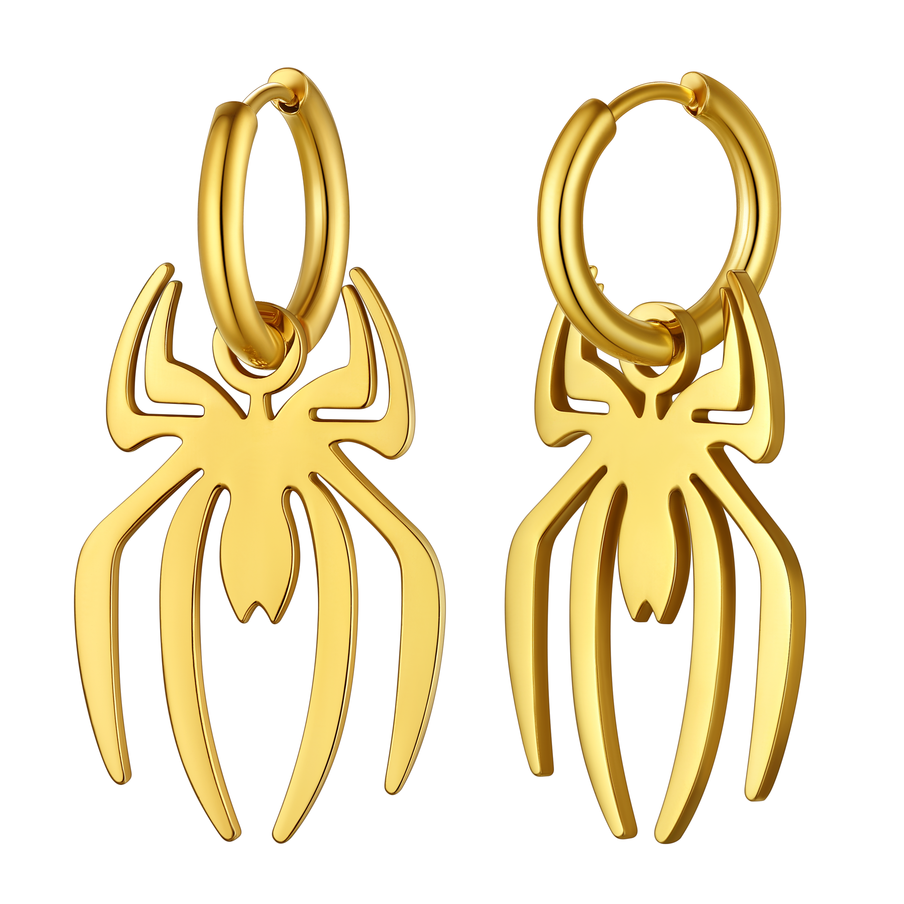 Halloween Spider Drop Hoop Earrings for Men Women
