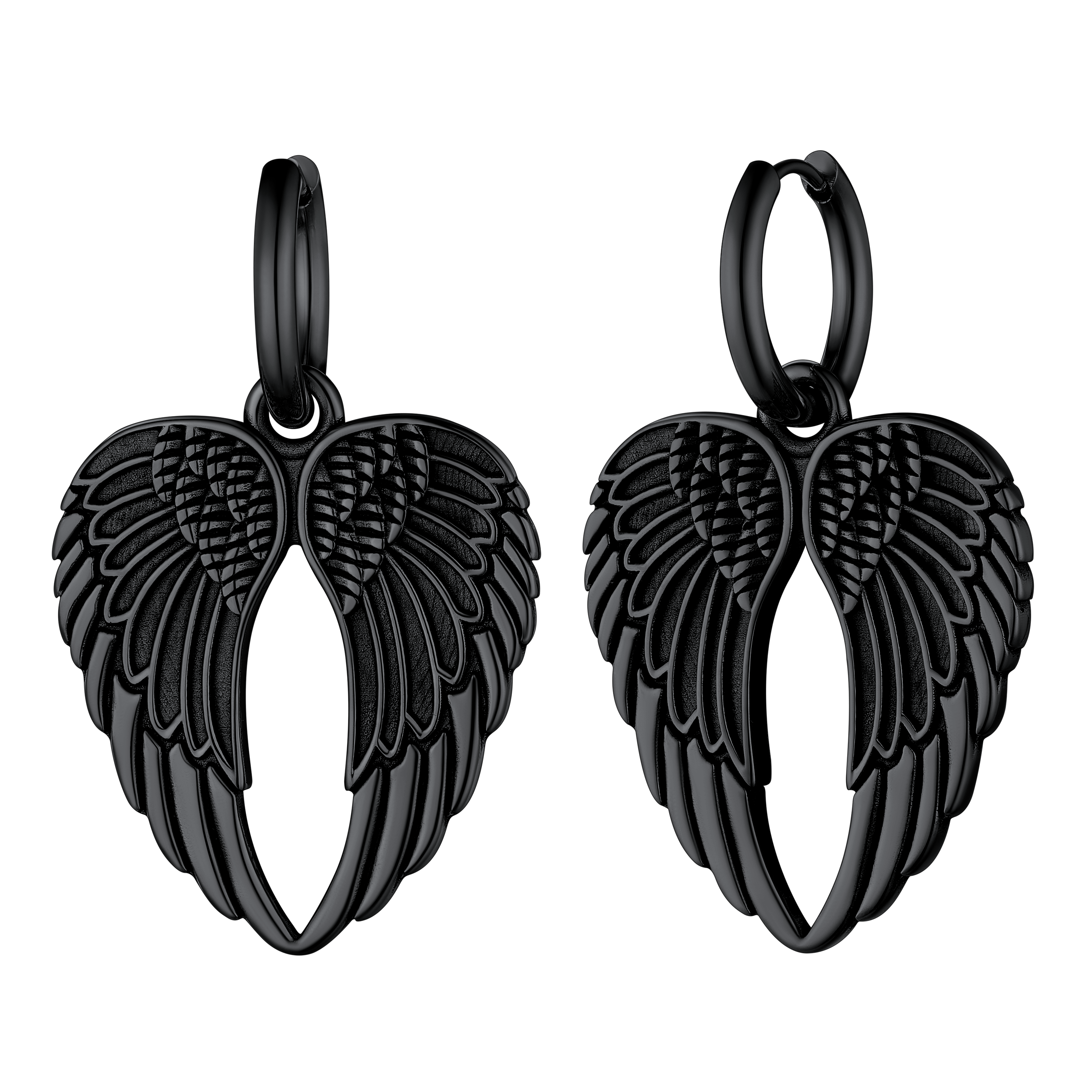 Flash Sale Punk Angel Wing Hoop Dangle Earrings for Women Men
