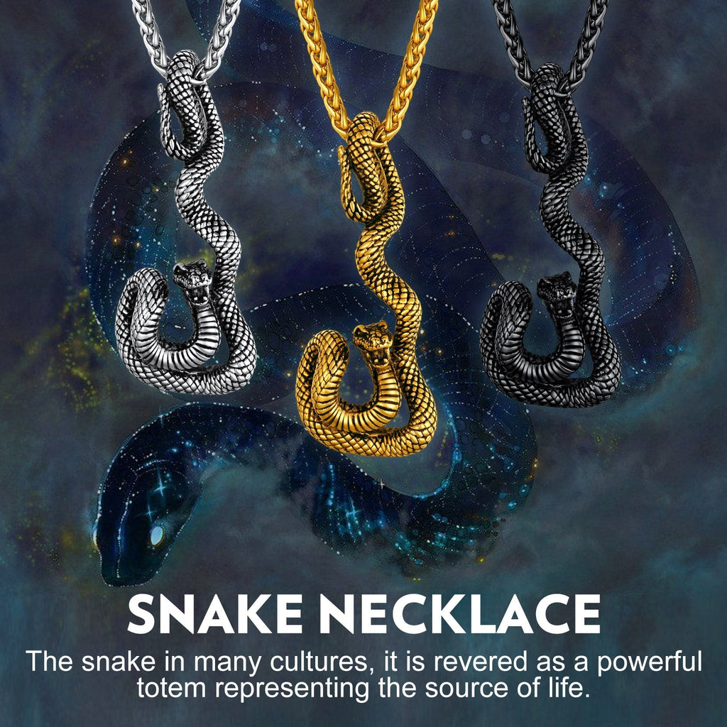 Flash Sale Gothic Snake Pendant Necklace for Men