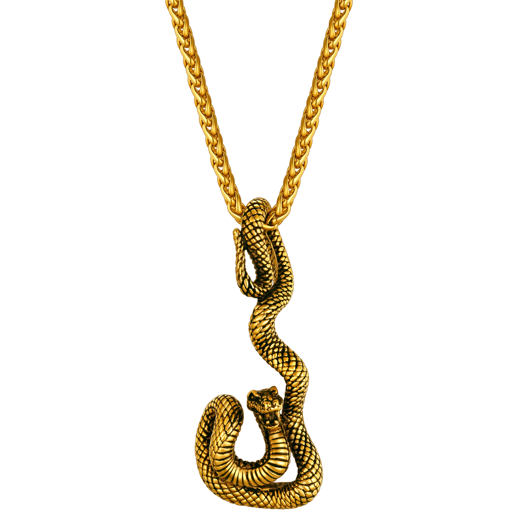Flash Sale Gothic Snake Pendant Necklace for Men