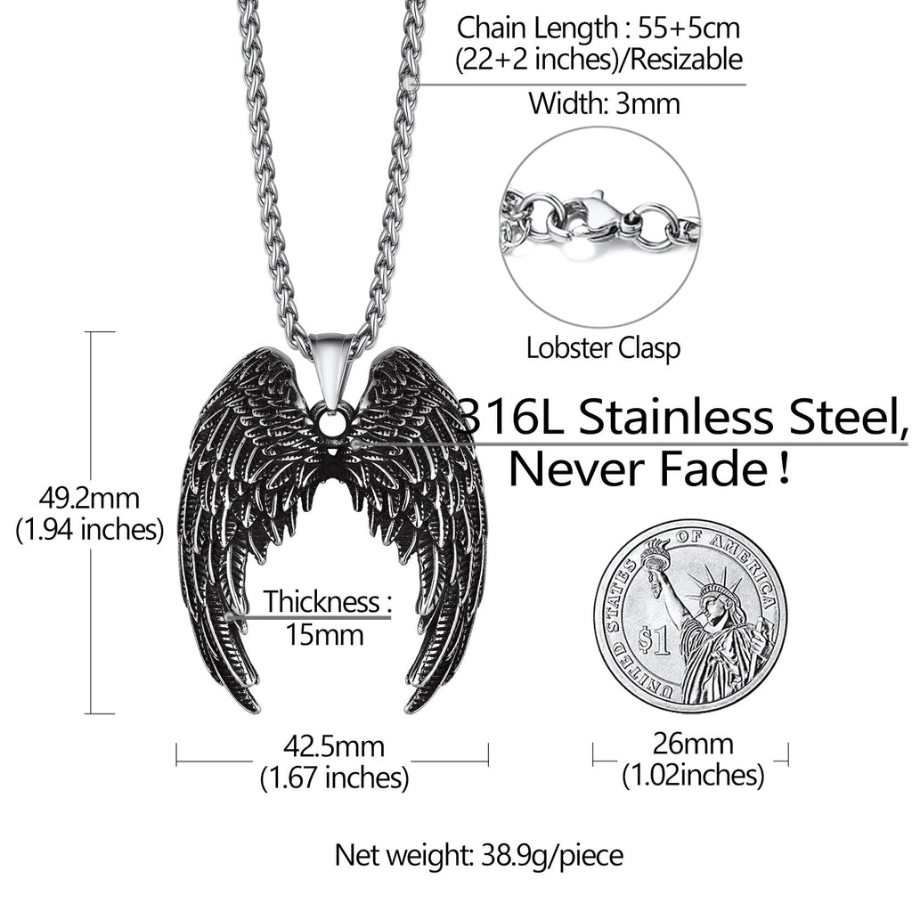 Flash Sale Angel Wings Pendant Necklace for Men women