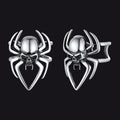 Sterling Silver Spider Skull Ear Cuff Earrings Halloween Gift