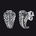Punk Cobra Snake Stud Earrings for Men