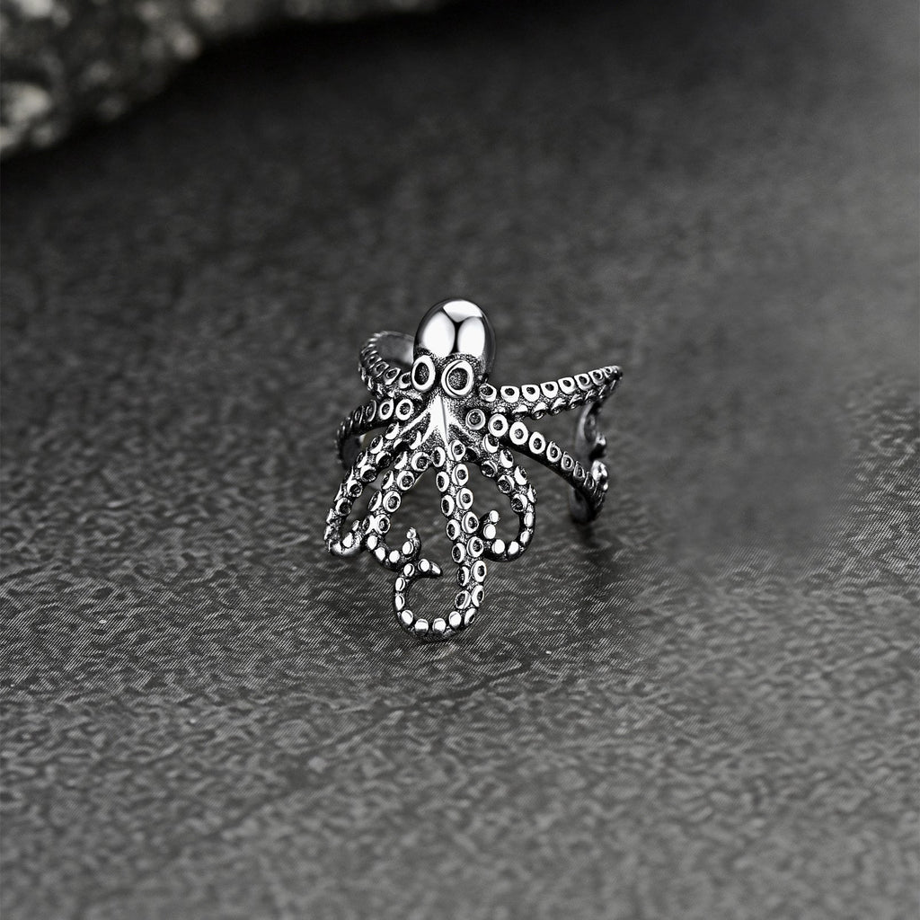 Sterling Silver Octopus Ear Cuff Earring for Men 1PC