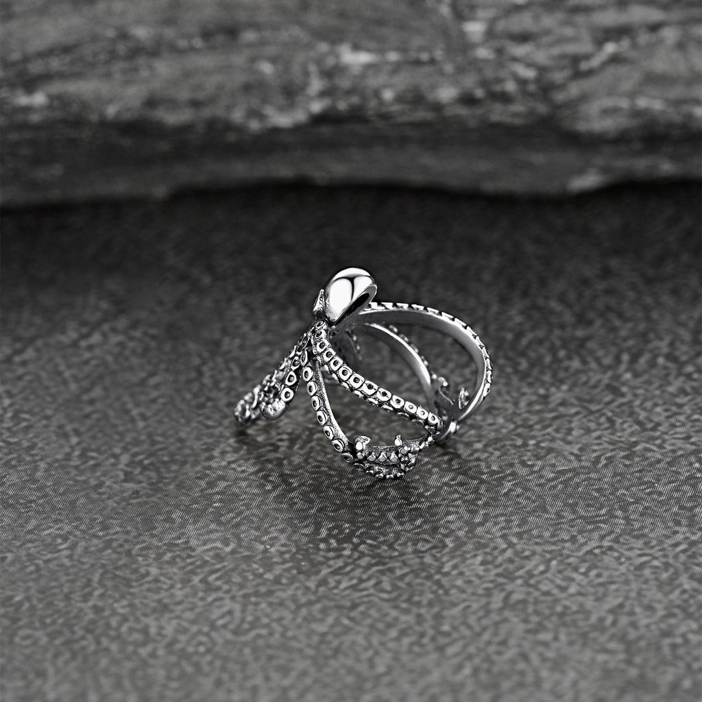 Sterling Silver Octopus Ear Cuff Earring for Men 1PC