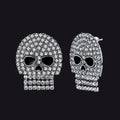 Ghost Diamond Skull Stud Earrings Halloween Gift