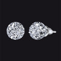 925 Sterling Silver Diamond Stud Earrings for Men Women