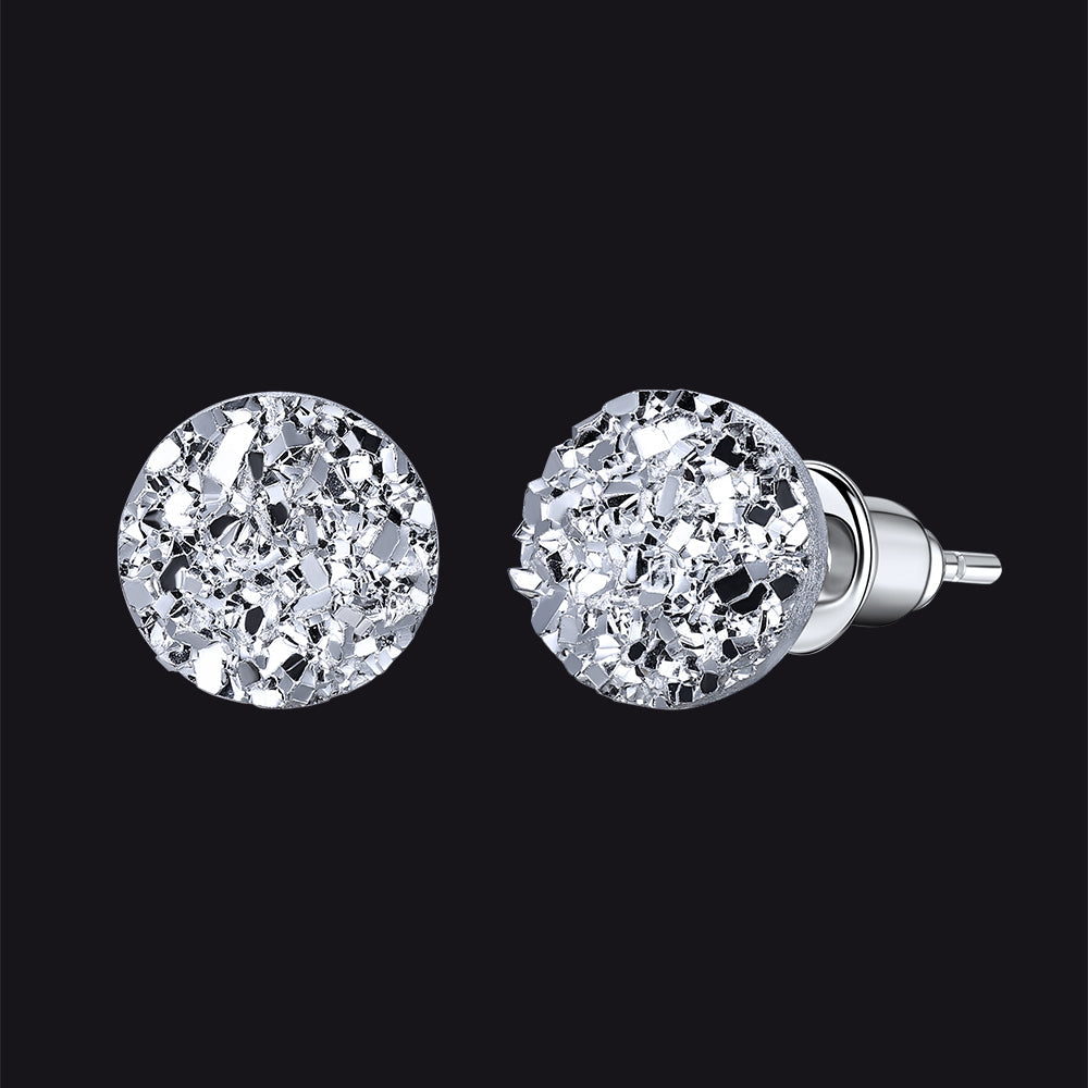 925 Sterling Silver Diamond Stud Earrings for Men Women