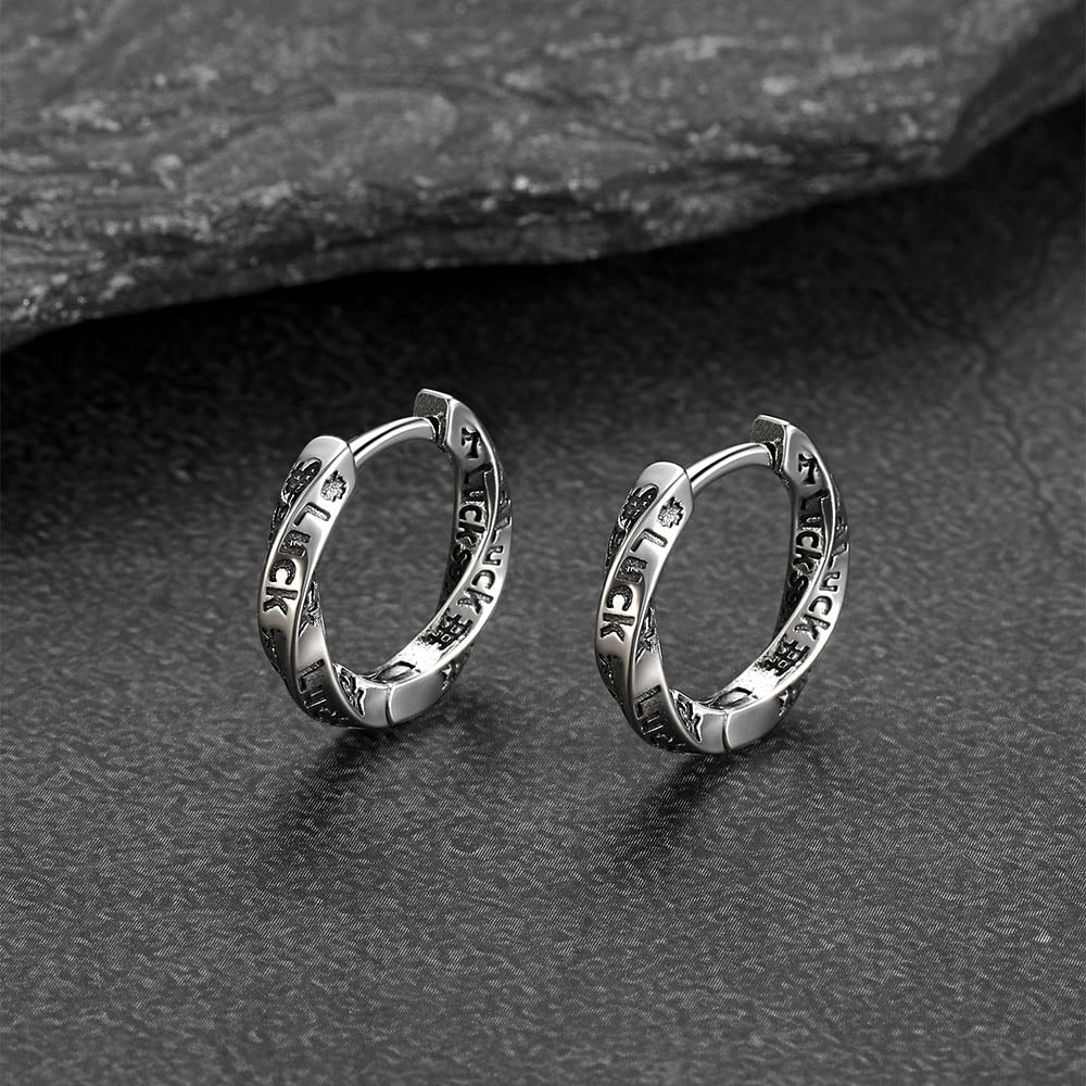Minimalism Mobius Hoop Earrings for Men