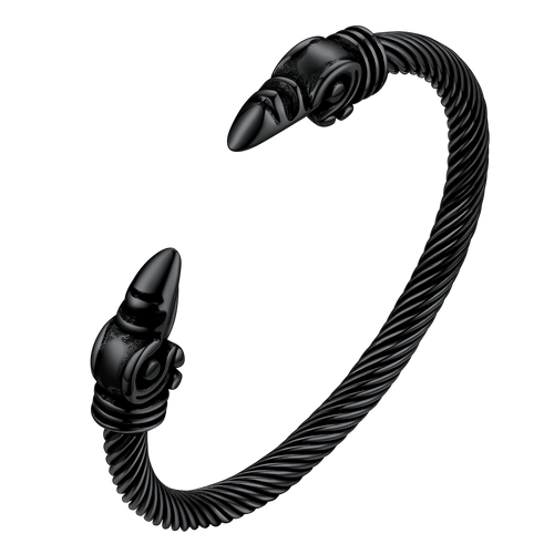 FaithHeart Viking Raven Cuff Bracelet Bangle for Men