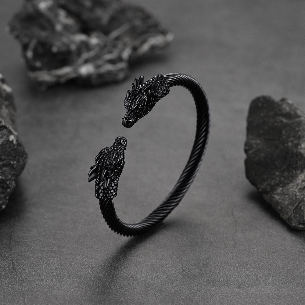Dragon Head Bracelet Arm Ring Cuff Bangle For Men