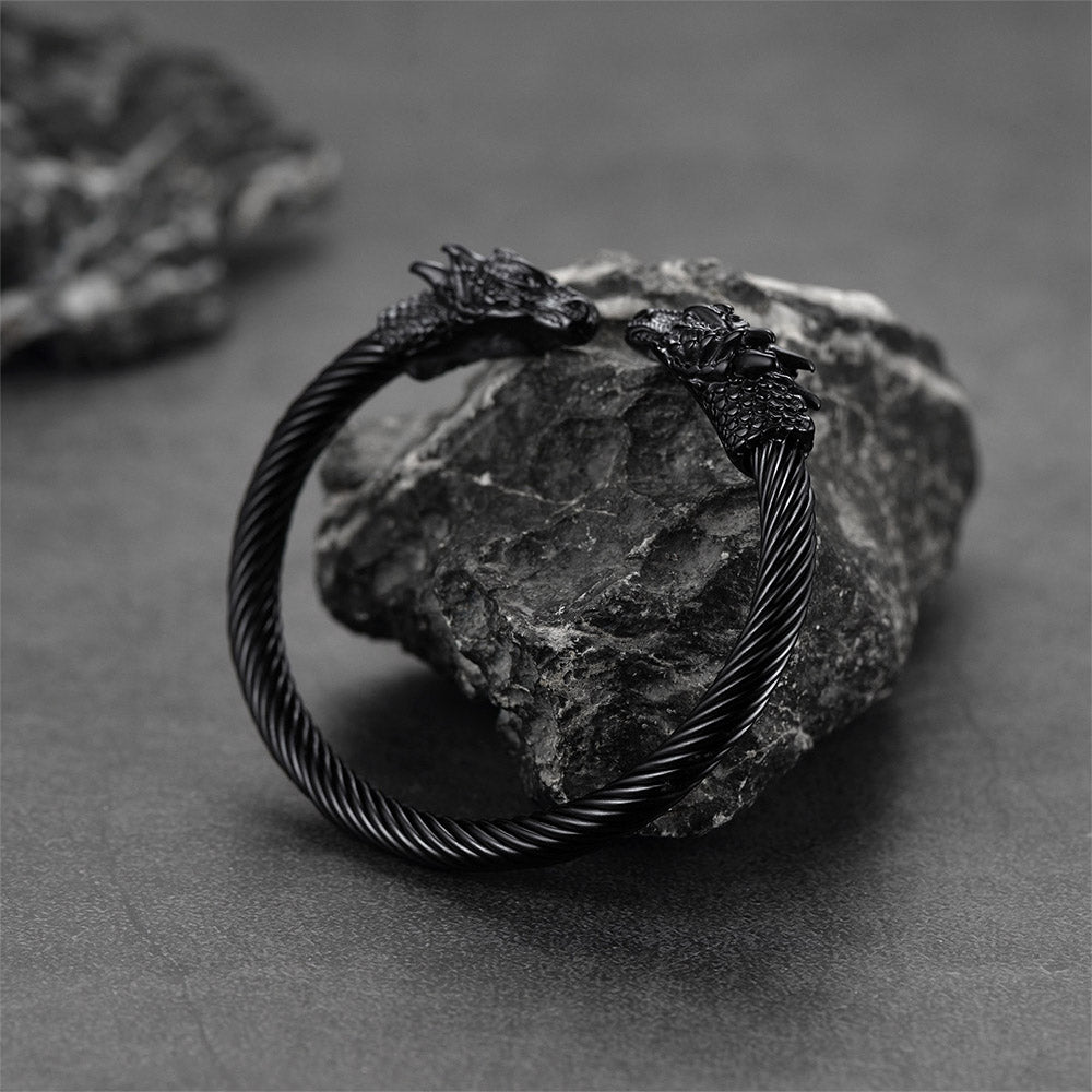 Dragon Head Bracelet Arm Ring Cuff Bangle For Men