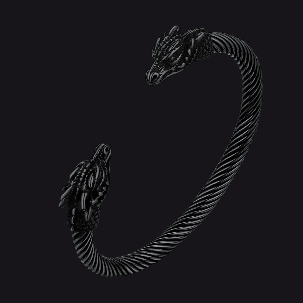 Dragon Head Bracelet Arm Ring Cuff Bangle For Men